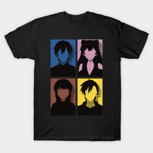 All Main Characters from More than a married couple, but not lovers or Fuufu Ijou, Koibito Miman: Akari Watanabe, Shiori Sakurazaka, Jirou Yakuin and Minami Tenjin in Pop Art Design T-Shirt